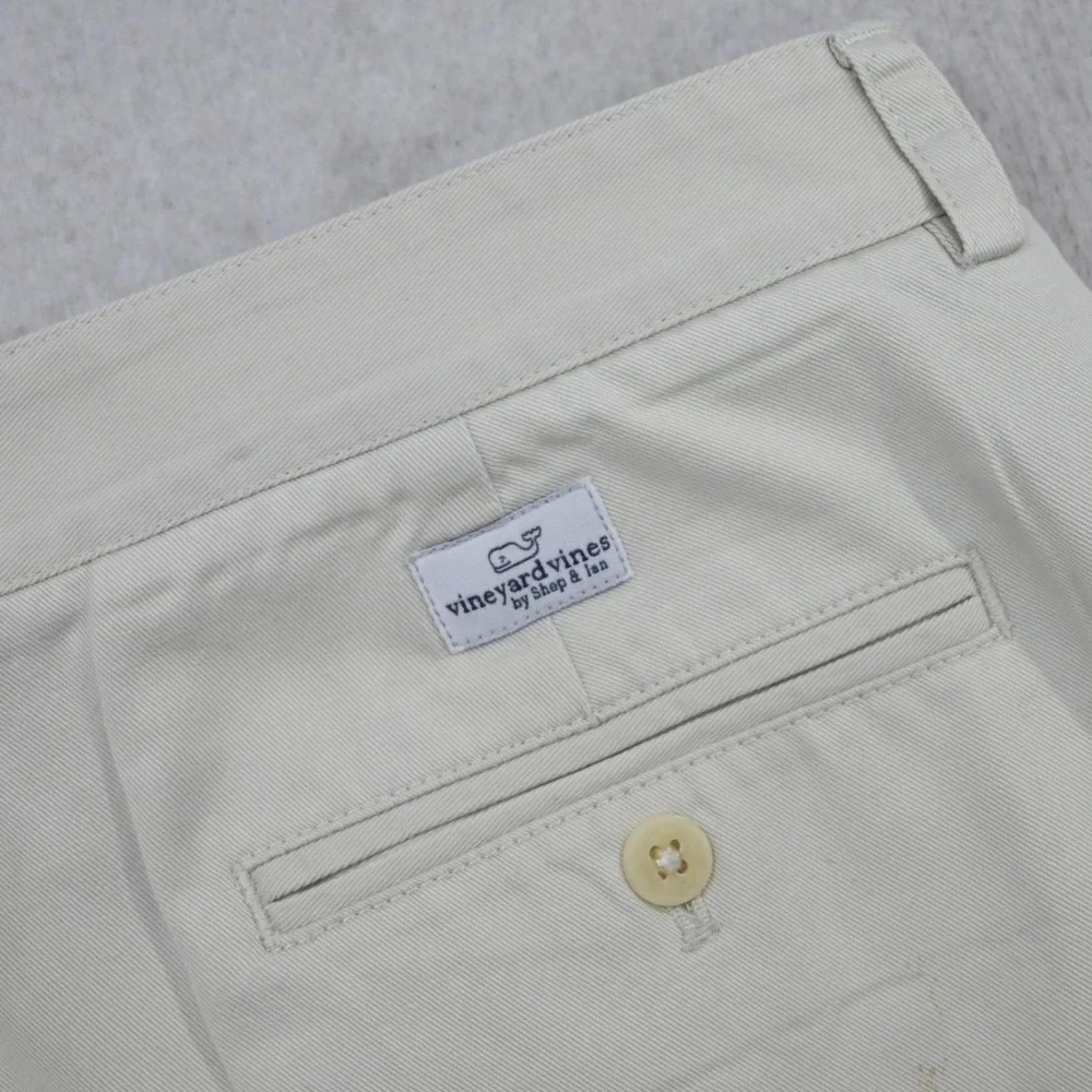 Vineyard Vines Club Short Mens 36 Tan Cotton Twill Chino‎ Casual Pockets